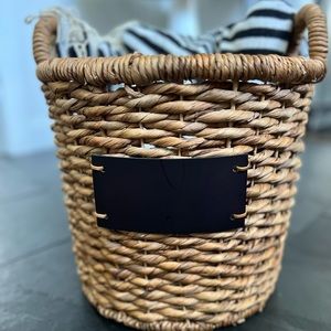 Basket with chalkboard label